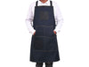 Benito Leather Canvas Apron - Denim Blue