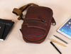 Alvin Leather Backpack - Dark Brown