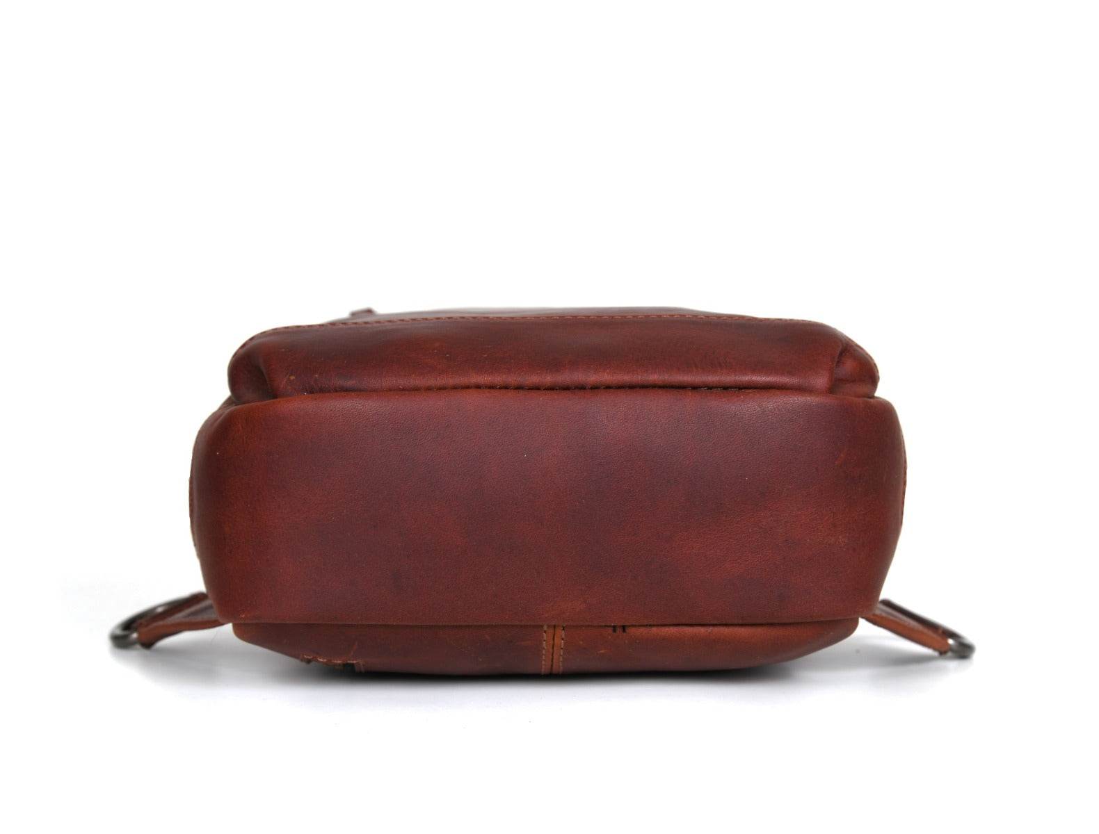 Alvin Leather Backpack - Dark Brown