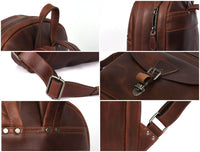 Marseille Leather Backpack – Walnut Brown