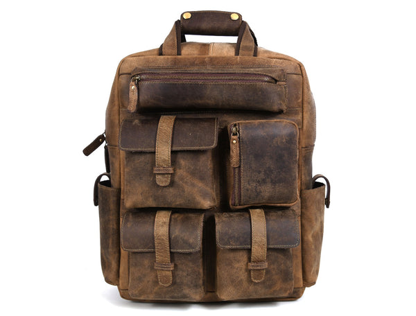 Alexander Leather Backpack - Cedar
