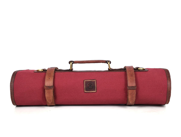 Malaga Canvas Knife Roll - Carmine