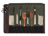 Malaga Canvas Knife Roll - Olive Green