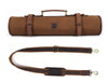 Malaga Canvas Knife Roll - Coffee - Aaron Leather Goods 