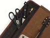 Malaga Canvas Knife Roll - Coffee - Aaron Leather Goods 