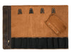 Tuscania Leather Knife Roll -Cedar