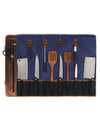 Tuscania Leather Knife Roll -Crunchy