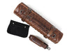 Arctic Blade Quilted Leather Knife Roll -Sienna