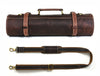 Tuscania Leather Knife Roll - Hickory Brown