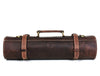 Tuscania Leather Knife Roll - Hickory Brown