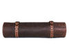 Tuscania Leather Knife Roll - Hickory Brown