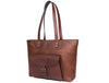 Velour Leather Tote Bag - Aaron Leather Goods 