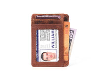 Utrera Leather Credit Card Holder - Berry