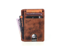 Utrera Leather Credit Card Holder - Berry