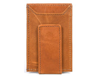 Sestao Leather Minimalist Money Clip Wallet - Cinnamon