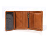 Toledo Leather Tri-fold Mens Wallet - Caramel