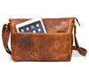 Boulder Leather Messenger Bag & Organizer Combo - Caramel