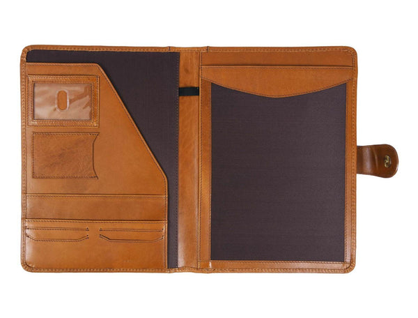 Aaron Leather Goods leather Briefcase & Organizer Combo - Aaron Leather Goods 