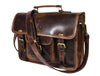 Ancona Leather Office Bag 15" - Dark Brown