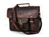 Ancona Leather Office Bag 15" - Walnut