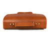 Aaron Leather Goods leather Briefcase & Organizer Combo- Brown