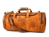 Cordoba Leather Barrel Bag - Tangerine - Aaron Leather Goods 