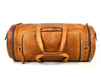 Cordoba Leather Barrel Bag - Tangerine