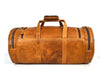 Cordoba Leather Barrel Bag - Tangerine - Aaron Leather Goods 