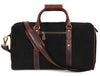 Pomona Leather Suede Weekender Bag - Black - Aaron Leather Goods 