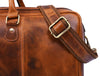 Algiers Leather Duffle Bag 18" - Caramel Brown