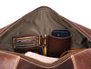 Taranto Leather Weekender Bag - Tan