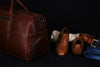 Austin Leather Overnight Bag - Walnut