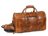 Austin Leather Overnight Bag - Cerulian