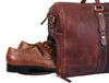 Arezzo Leather Overnight Bag - Walnut Brown