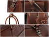 Bordeaux Leather Duffle Bag – Walnut Brown