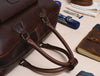 Bordeaux Leather Duffle Bag – Walnut Brown