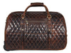 Ascend Quilted Leather Trolley Bag- Brown - Aaron Leather Goods 