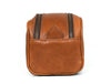 Omaha Leather Toiletry Bag - Tawny Brown