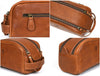 Omaha Leather Toiletry Bag - Tawny Brown