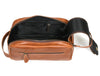 Omaha Leather Toiletry Bag - Tawny Brown