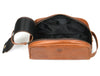 Omaha Leather Toiletry Bag - Tawny Brown