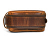 Omaha Leather Toiletry Bag - Penny Brown