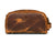 Omaha Leather Toiletry Bag - Penny Brown