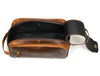 Omaha Leather Toiletry Bag - Penny Brown