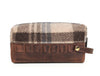 Quasar Leather Tweed Wash Bag