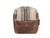 Quasar Leather Tweed Wash Bag