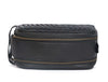 Dallas Upcycled Leather Toiletry Bag - Black