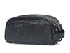 Dallas Upcycled Leather Toiletry Bag - Black