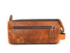 Arousa Leather Toiletry Bag - Caramel Brown