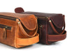 Arousa Leather Toiletry Bag - Caramel Brown